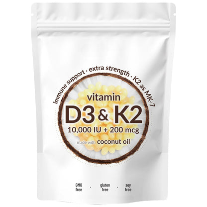 Vitamin D3 K2 Supplement Softgels